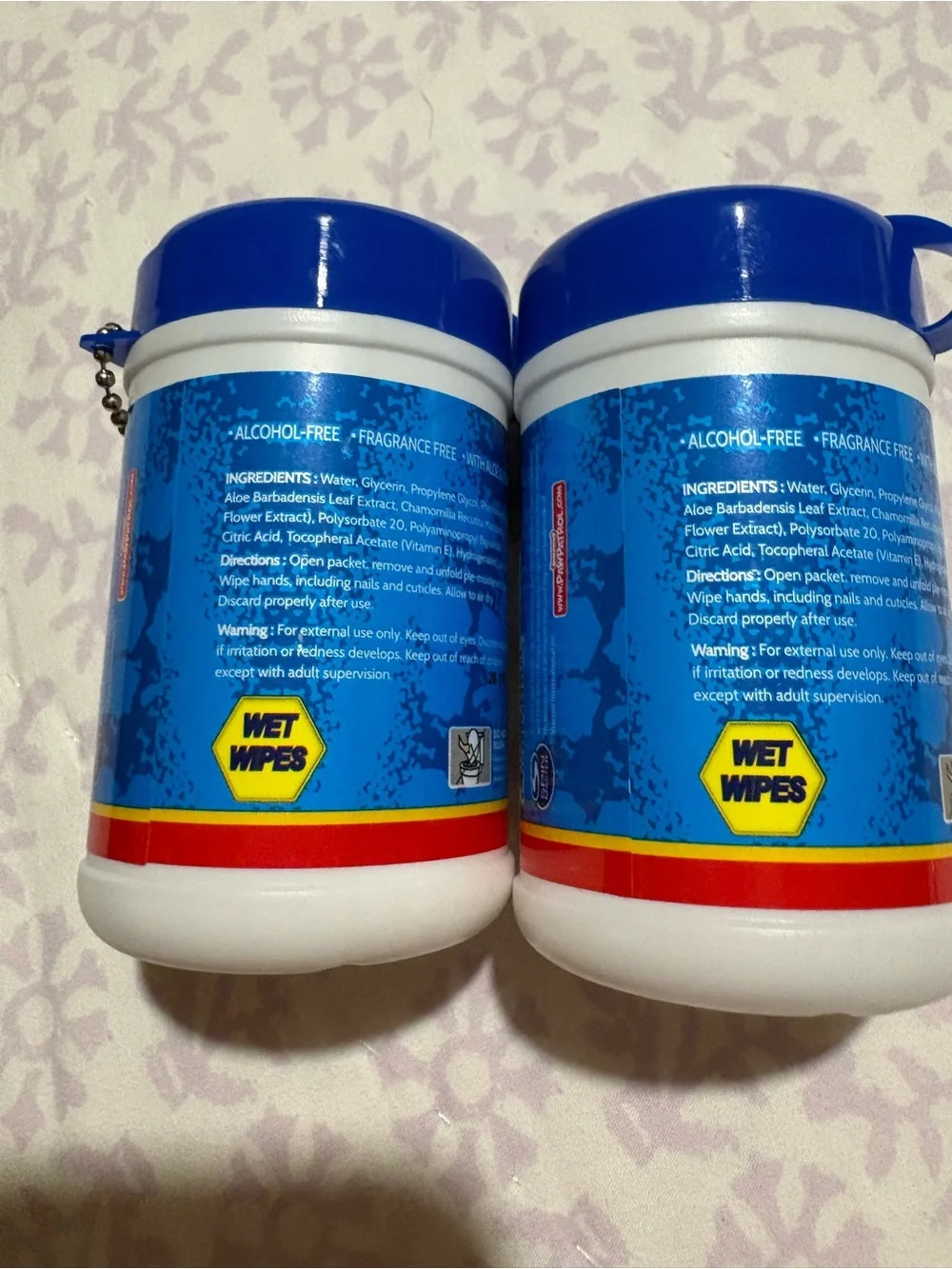 Paw Patrol Blue and White Wet Wipes Travel Containers (Set of 2)
